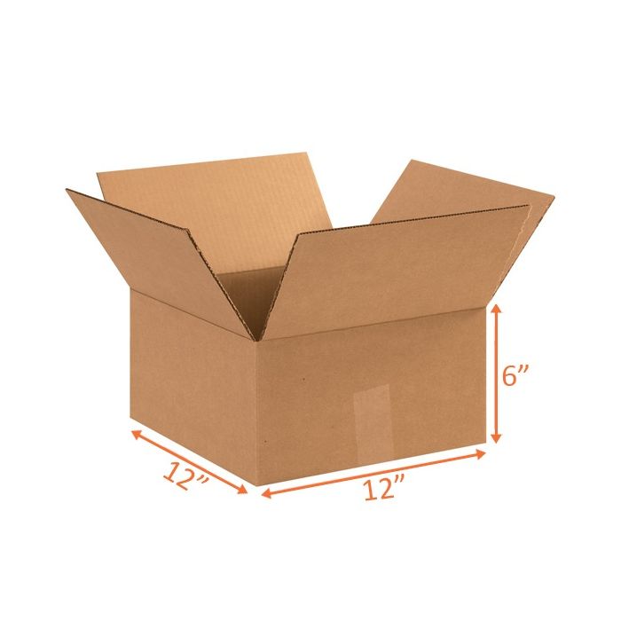 12x12x6 Size Shipping and Packing Box Corrugated