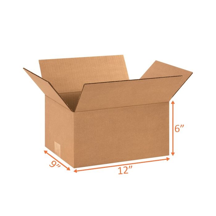 12x9x6 Size Shipping and Packing Box Corrugated