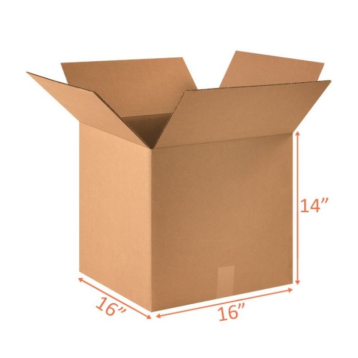 16x14x14 Size Shipping and Packing Box Corrugated