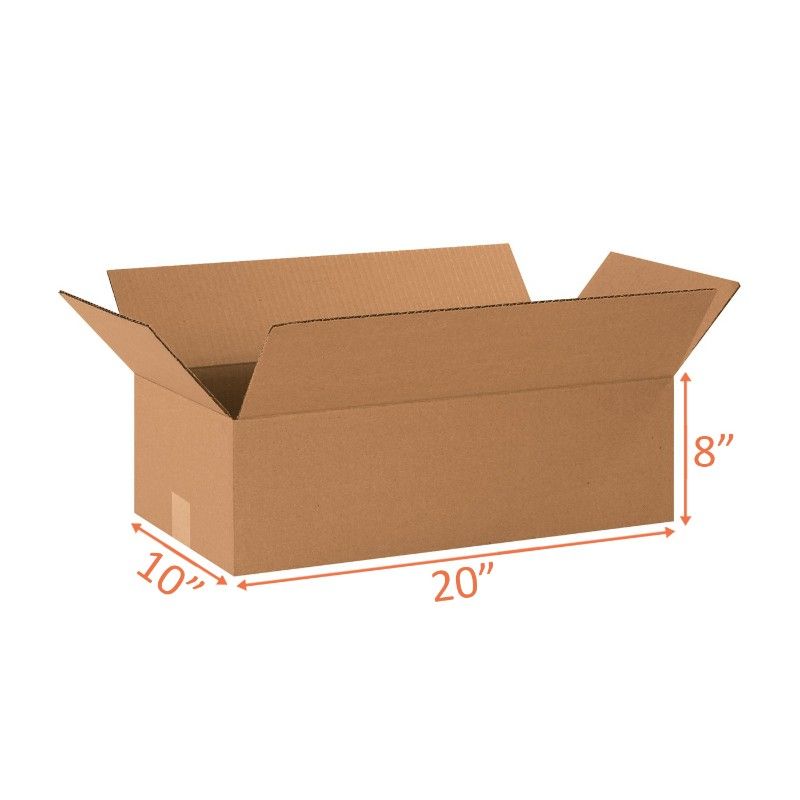 20x10x8 Size Shipping and Packing Box Corrugated