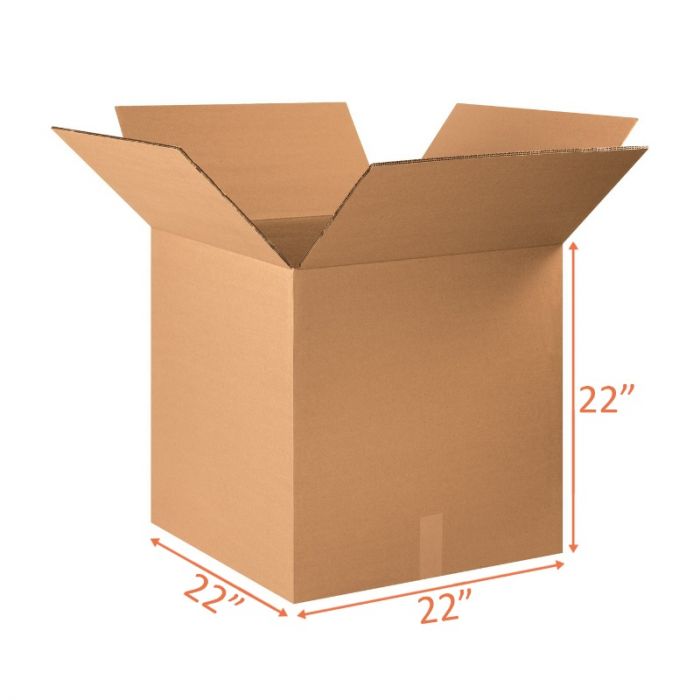 22x22x22 Size Shipping and Packing Box Corrugated