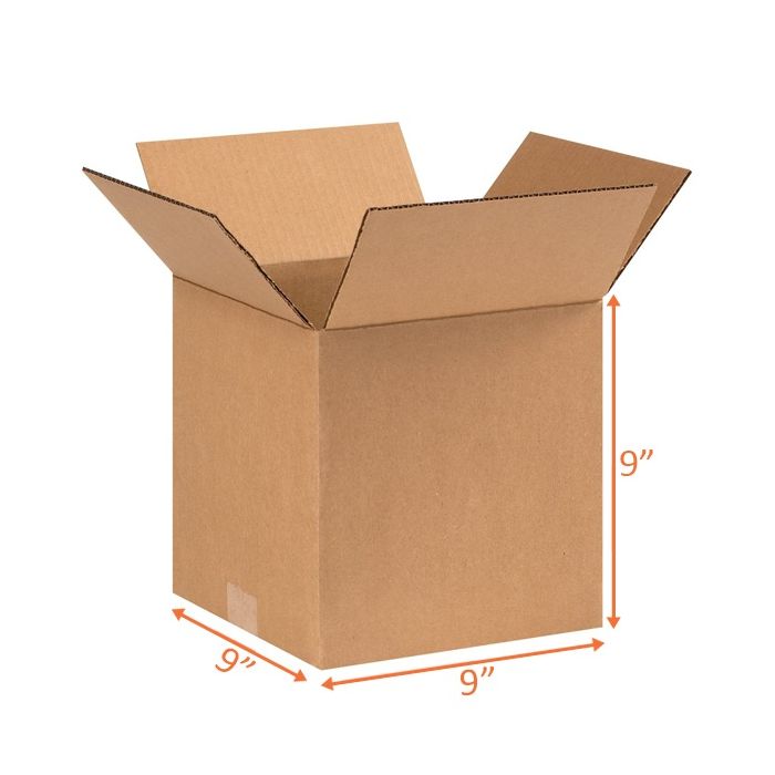 9x9x9 Size Shipping and Packing Box Corrugated