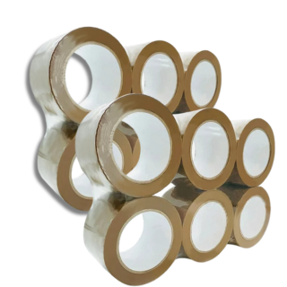 Tan Packing Tape, 2 Mil, 2 Inch x 110 Yards Extra Strength, Refill for Packing and Shipping