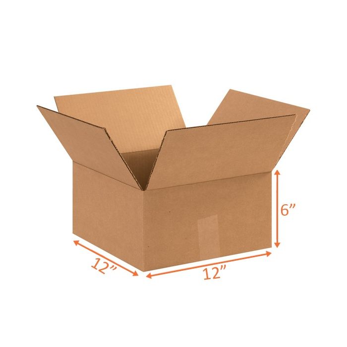 12x12x6 Size Shipping and Packing Box (5 Pack)