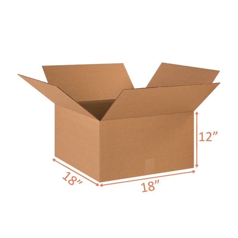 18x18x12 Size Shipping and Packing Box - (3 Pack)