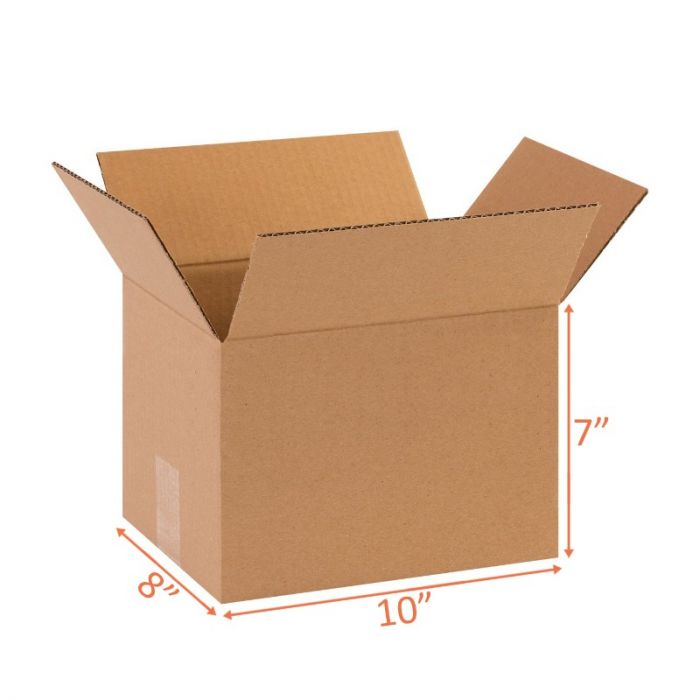 10X8X7 Size Shipping and Packing Box Corrugated