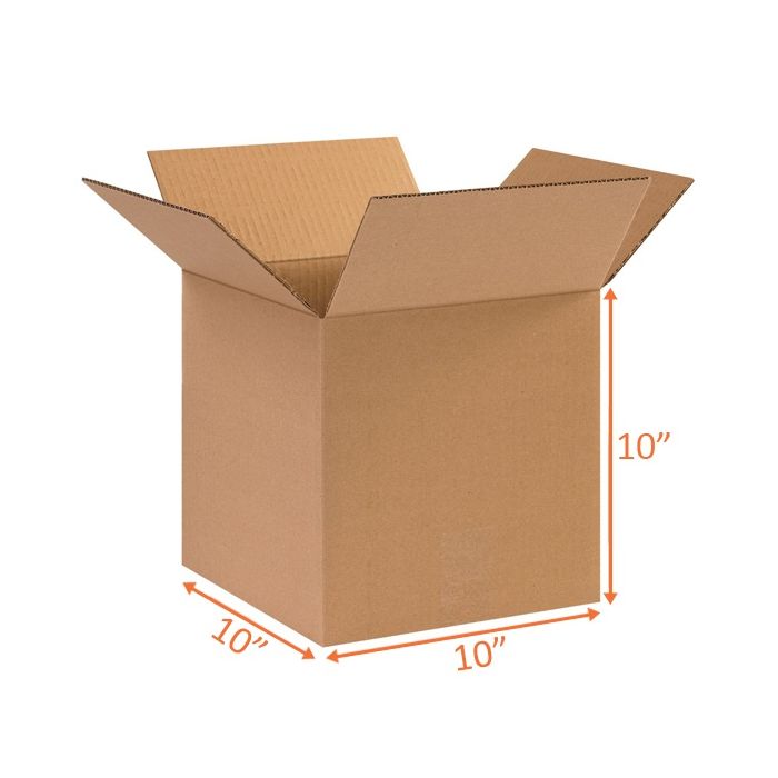 10x10x10 Size Shipping and Packing Box Corrugated