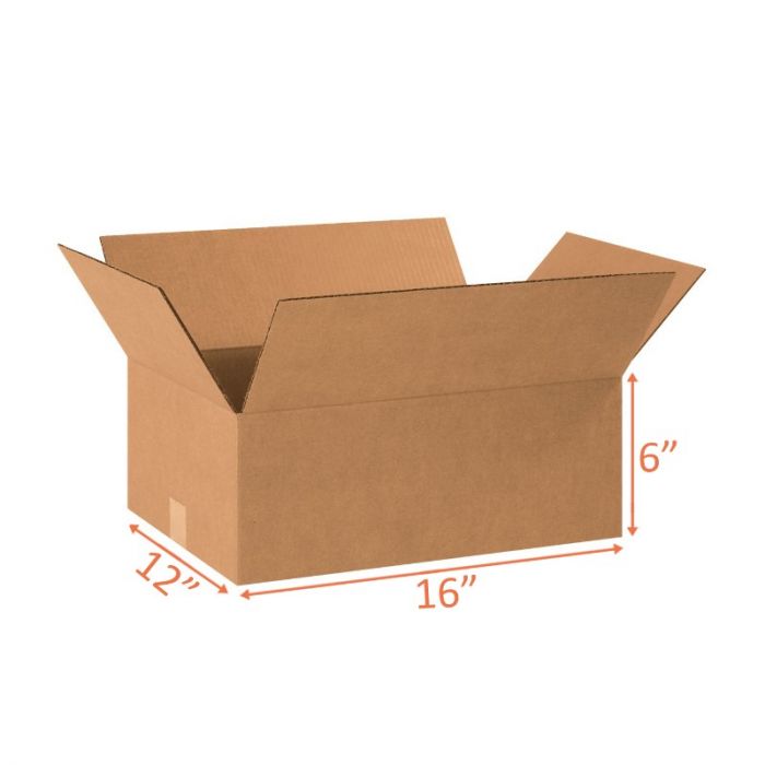 16x12x6 Size Shipping and Packing Box Corrugated