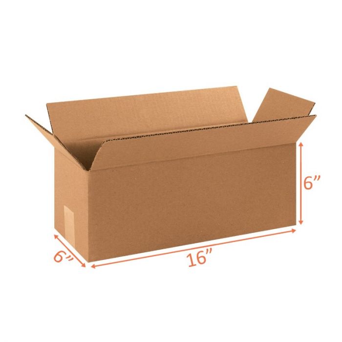 16x6x6 Size Shipping and Packing Box Corrugated