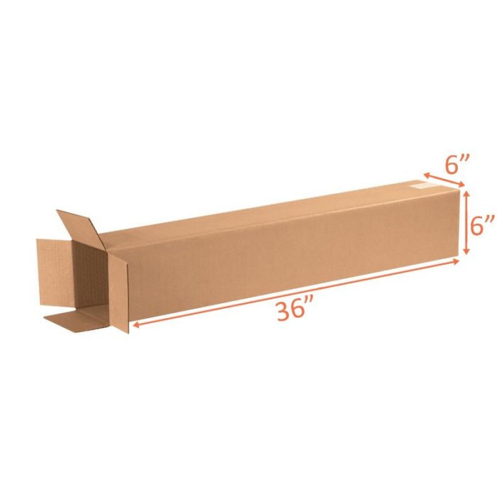 6x6x36 Size Shipping and Packing Box Corrugated