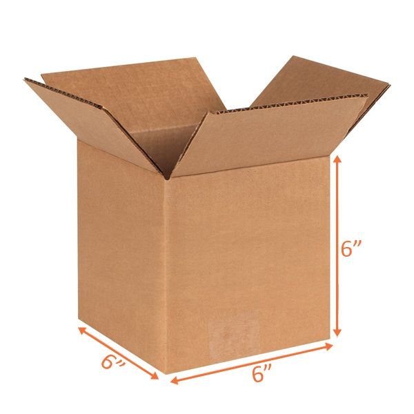 6x6x6 Size Shipping and Packing Box Corrugated