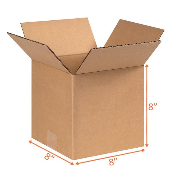 8x8x8 Size Shipping and Packing Box Corrugated